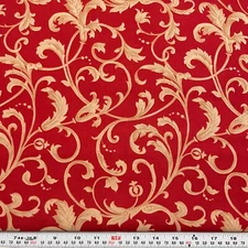 Elegance by Sentimental Studios for Moda Red Cotton Fabric by the HALF YARD