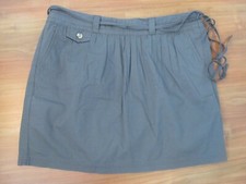 GAP SKIRT cotton grey gray charcoal pockets short pleated mini a-line EUC 8