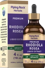 Rhodiola Rosea Extract | 4 FL Oz  | Liquid Extract | Vegetarian | by Piping Rock