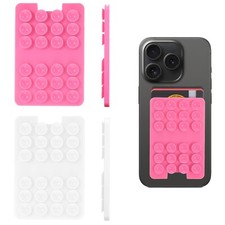 2 PCS Self Adhesive Suction Cup Phone Grip Multi-purpose Silicone Phone Pocke...