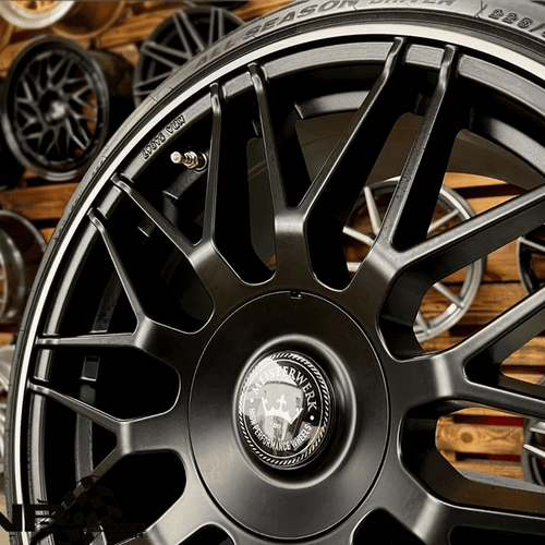 18 Zoll MX7 Alufelgen 8x18 5x108 ET40 schwarz matt mit poliertem Rand für Volvo - Bild 7 von 8