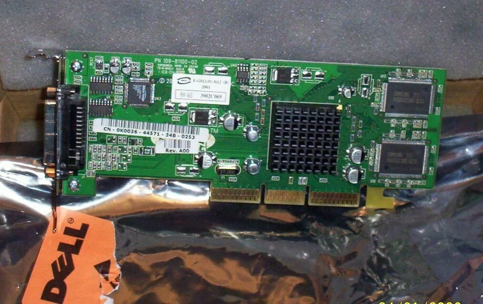 DELL 1R920 32MB ATI Radeon 7000 AGP DVI Low Profile (Card P/N: K0036)-NEW in Box - Image 2 of 2