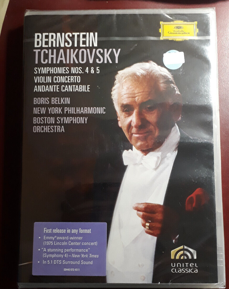 BERNSTEIN,TCHAIKOVSKY,NYP,BOSTON-SYMP. 4,5 *DVD BRAND NEW SEALED NUOVO SIGILLATO