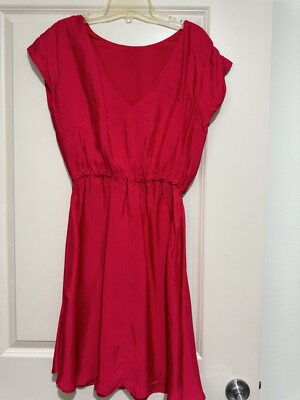 strapless open back dress Alexander McQueen Red Silk Dress sz 6 l Michael's Luxury Consignment –  Michael's Consignment NYC