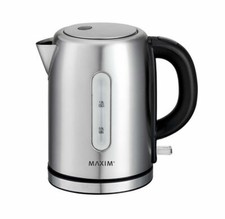 Maxim Small Stainless Steel 2200W Electric Cordless Kettle Jug Water Boiler 1L