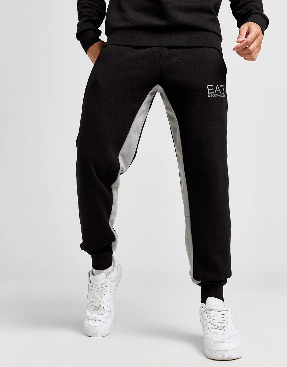 EMPORIO ARMANI EA7 カラーブロック 上下セット Emporio Armani Men's EA7 Colour Block Crew Tracksuit Black