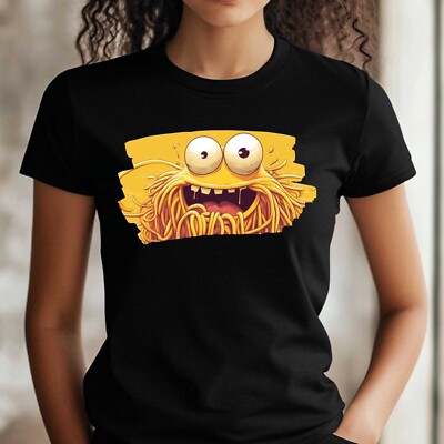 Frauen T-Shirt Spaghetti Monster Cartoon Motiv Baumwolle Größe S bis 3XL