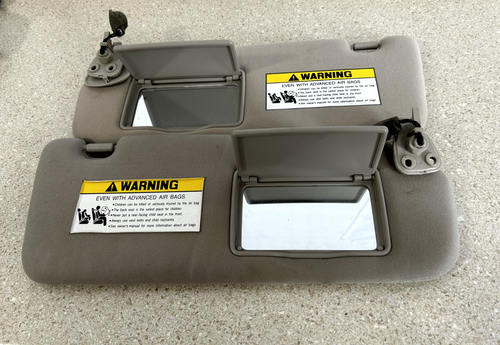 06-10 HYUNDAI SONATA DRIVER PASSENGER LEFT & RIGHT LH RH SUN VISOR SET BEIGE OEM - Bild 2 von 4