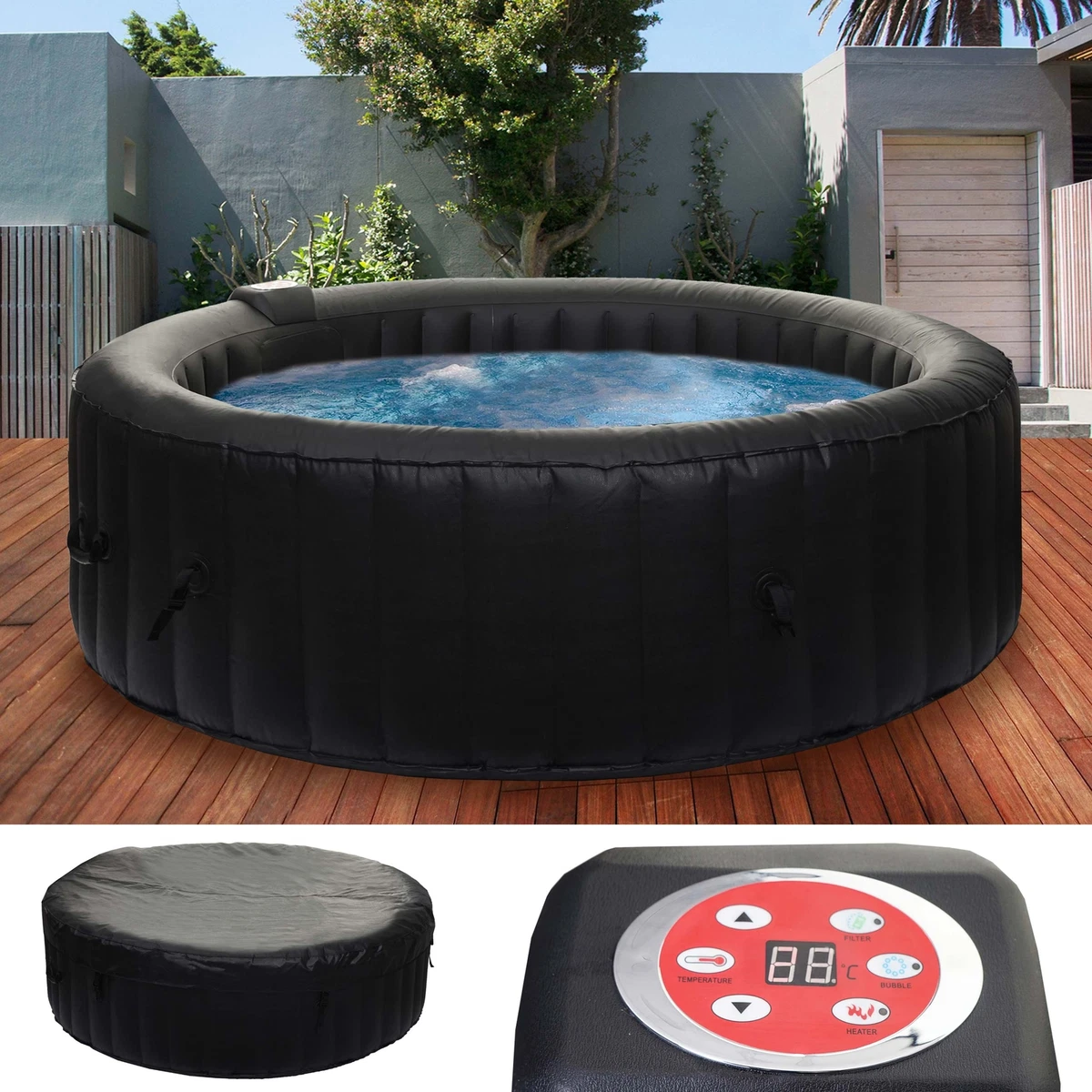 Whirlpool HWC-E32, 6 Personen In-/Outdoor heizbar aufblasbar Ø 