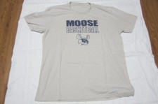 Preowned Men's Size L Beige T-Shirt MOOSE Basketball UMA Maine  Augusta