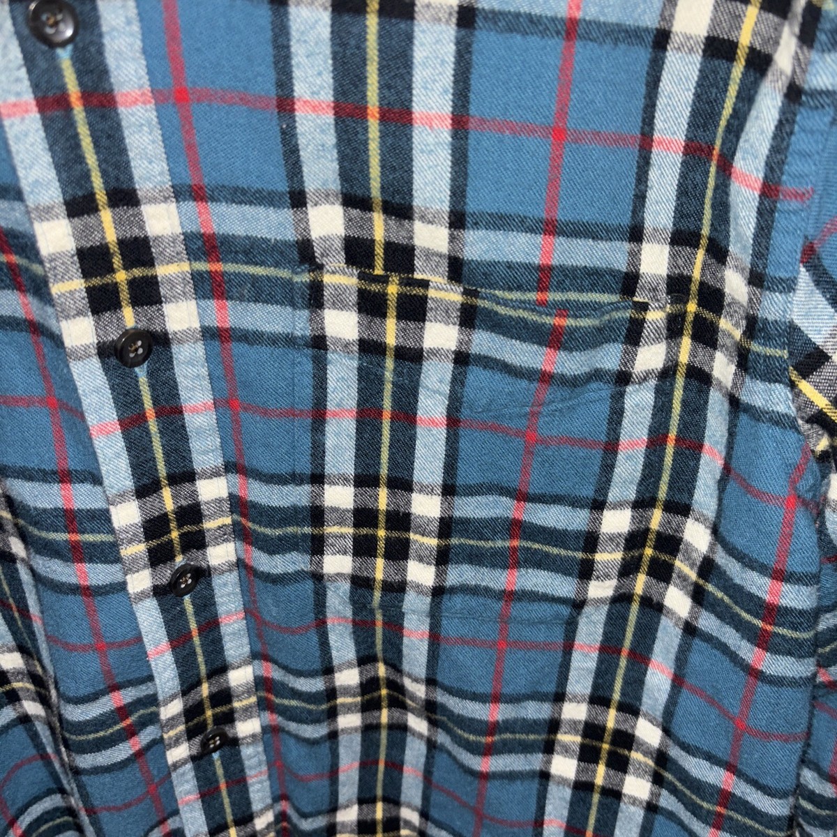 s商品 LL BEAN Scotch plaid gray flannel mens shirt 298167 size