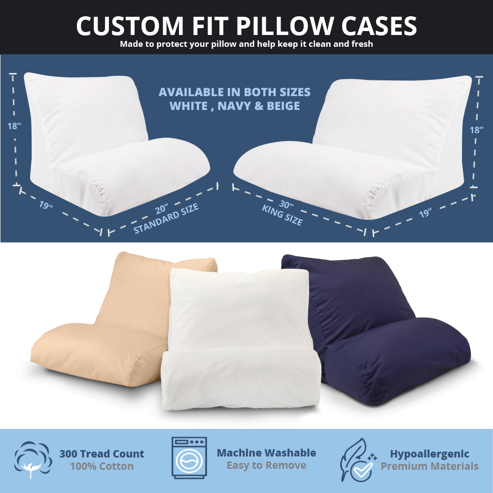Contour Flip Pillow Case Cotton Protector Available in Multiple