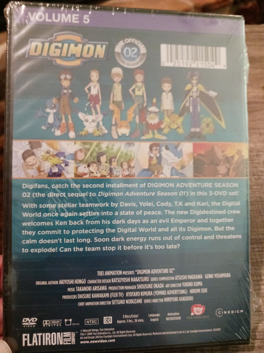 NEW) Digimon Adventure:Volume 5 DVD Set with 3 DVDs (16