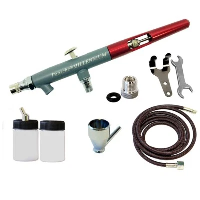 MIL-1AS Paasche Millenium Double Action Siphon Feed Airbrush Set w/Size 3 Head