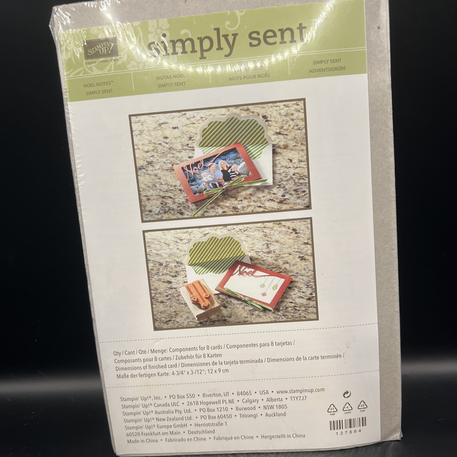Stampin Up Simply Sent Noel Notes Christmas Card Kit NEW RARE Red Green |  eBay