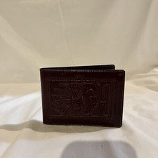Made in Mexico Hand Tooled Leather Bi Fold Wallet