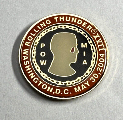 2004 Rolling Thunder Rally Pin Washington DC POW MIA Motorcycle Vest ...