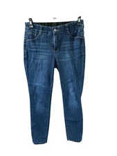 Jag Womens Size 10 30 Dark Denim Jeans Mid Rise Skinny Stretchy Waistband Blue