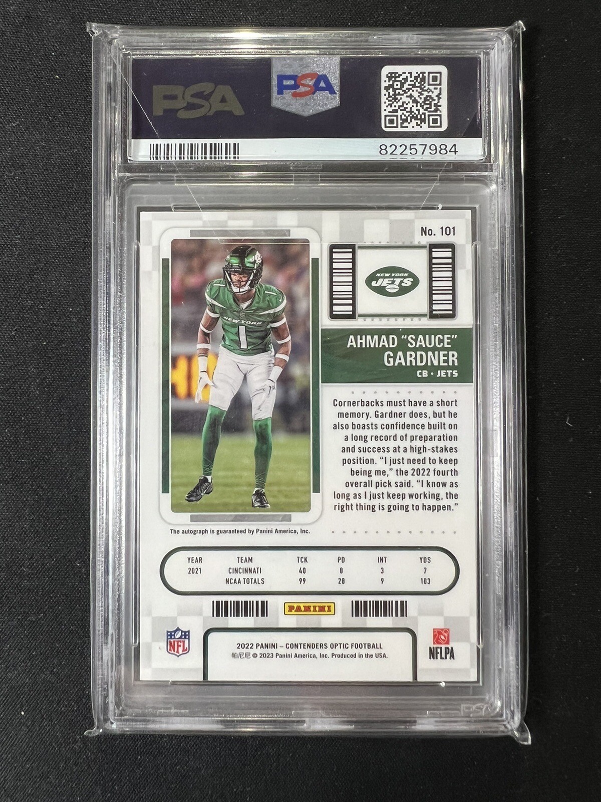 2022 Contenders Optic Ahmad Sauce Gardner Rookie Ticket Auto PSA 10 eBay