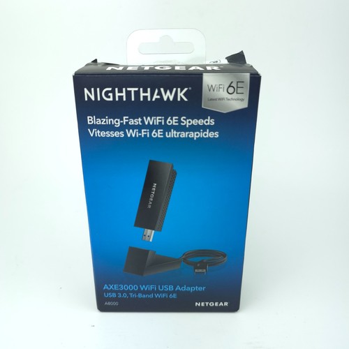 NETGEAR Nighthawk AXE3000 WiFi 6 / 6E USB 3.0 Adapter A8000 *OPEN BOX* - Zdjęcie 4 z 9