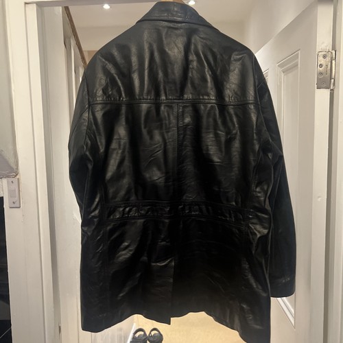 black leather jacket mens xl - Picture 7 of 8