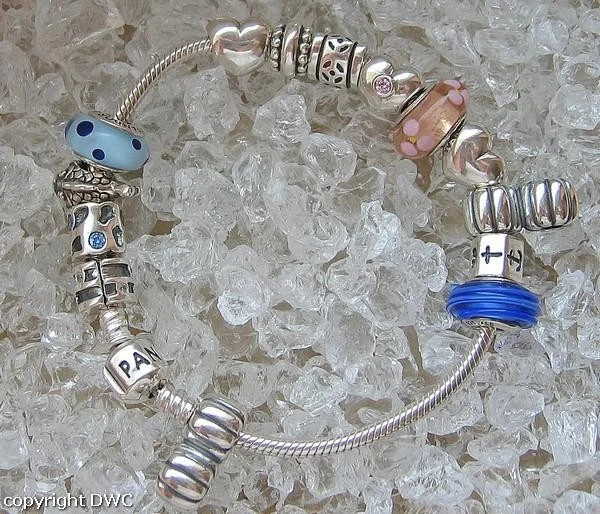 Armband mit Charms Anhänger Marke Pandora 925 Silber 20 cm top! - Bild 2 von 4