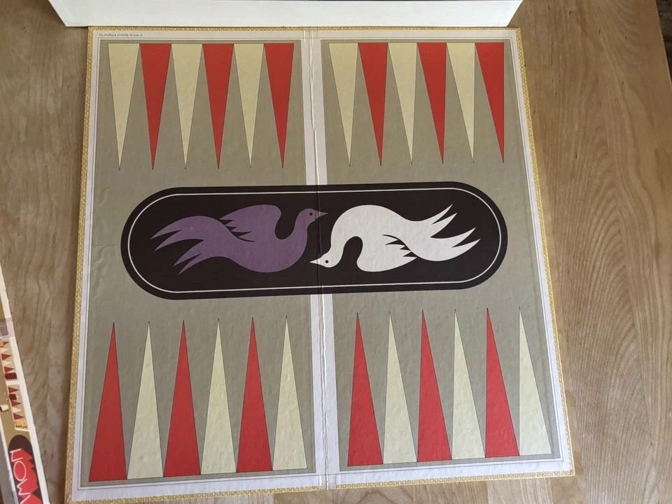 Vintage 1975 Selchow & Righter Backgammon Board Game #85 Set Wooden Pieces - Image 2 of 4