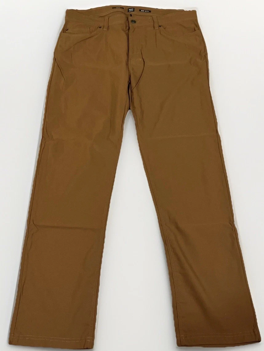 Prana Brion Slim Hiking Pant II Stretch 38x32 Men's Brown Trail Fishing Gorpcorp