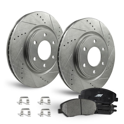 For Lexus GX470 (03-09), Toyota 4Runner (03-09) Front Brake Kit Rotors+Pads