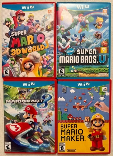 Lot of 4 Nintendo Wii U Games Mario - Very Good Condition