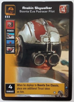 Anakin Skywalker Boonta Eve Podracer Pilot ULTRA RARE young jedi ccg podrace