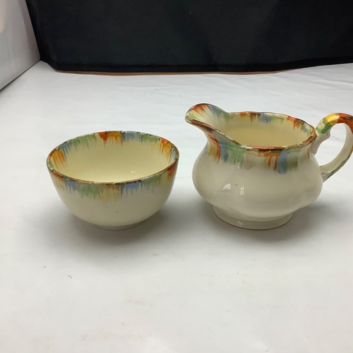 Grindley Chameleon Tea Set Teapot, Milk Jug & Sugar Bowl - 1933 - Art Deco - Picture 12 of 18