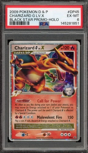 Pokemon Charizard G Lv.X Black Star Holo Promo DP45 PSA 6