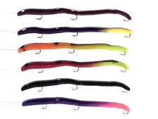 Kelly's® Three-Hook Bass Crawler 12 Pack Pre-Rigged 6 1/2″ Anise Scented USA