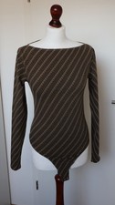 WOLFORD Damen Bodyshirt Langarmbody Stringbody braun Gr.M Top Zustand wie Neu
