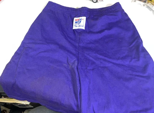 New Vintage LSU Athletic Shorts Purple Elastic Drawstring USA Made With Tag 1984 - Picture 4 of 4