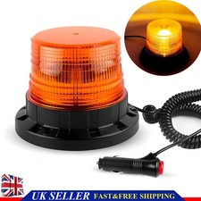 12V/24V LED Amber Recovery Warning Strobe Flashing Magnetic Beacon Light Lamp UK