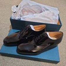 British Army John Land Black Leather Oxford Officers Dress Parade Shoes - NEW
