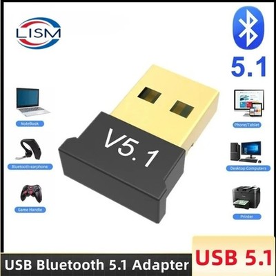 USB Bluetooth 5.1 Wireless Dongle Adapter Receiver For Windows PC Real 5.0 USA