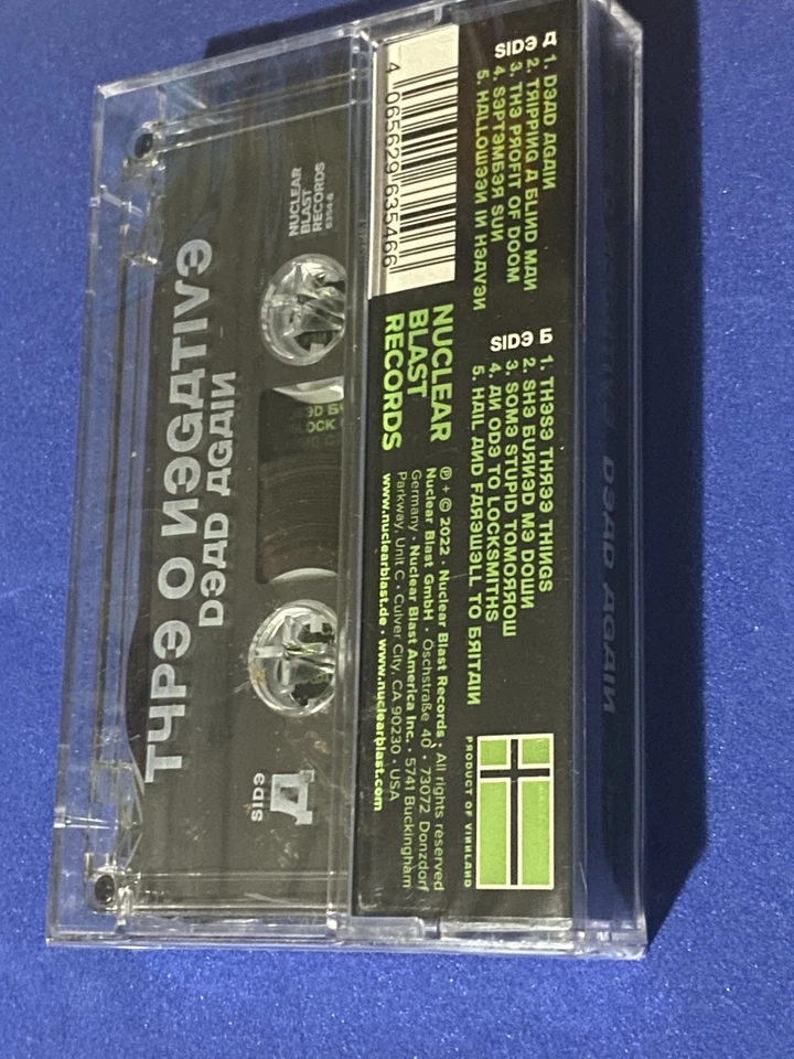 Type O Negative ‎– Dead Again / New Cassette Nuclear Blast Records Bag Included! - Image 3 of 4