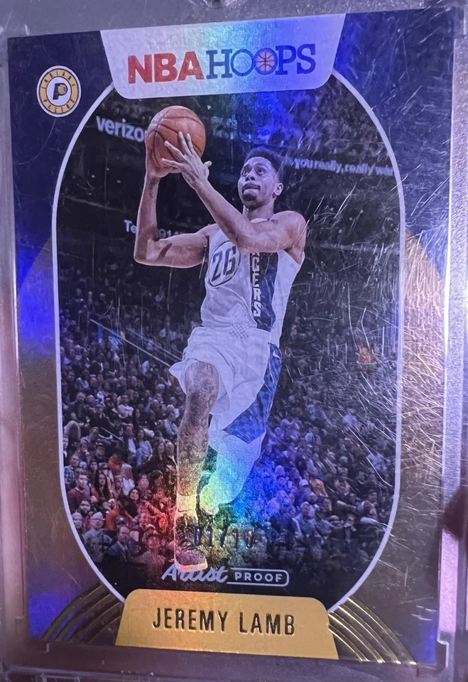 Jeremy Lamb/Zach Collins Artist Proof Holo Gold/10 tarjeta de error Foto 3 de 3