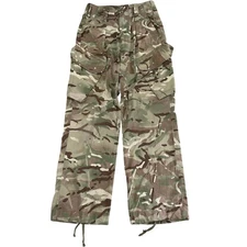 Combat Trousers Multi-Pocket Camouflage Military Style Green Mens W26 L29