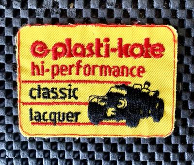 PLASTI-KOTE HI-PERFORMANCE CLASSIC LACQUER SEW ON ONLY PATCH 3'' x 2 1/4''
