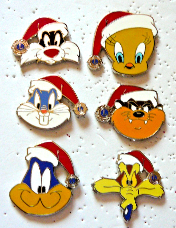 Lions Club Pins- SYLVESTER, TWEETY, BUGS BUNNY, TAZ, ROAD RUNNER & WILE E COYOTE