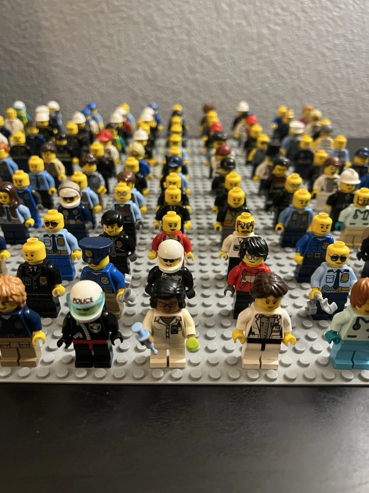 LEGO City Minifigure Lot 125x Police Firefighter EMT Doctor Rescue Heroes - Image 3 of 4