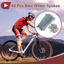 48 Set 10G Bicycle Spokes 120mm Bike Wheel Spokes Carbon Steel Galvanized