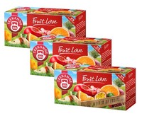 Teekanne Fruit Love Tee 3X 20 Teebeutel - FrüChtetee Apfel Passionsfrucht Orange