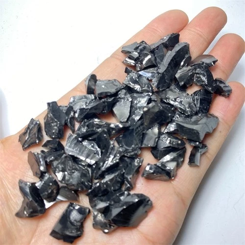 35g  ELITE Noble Natural Fullerene Shungite Crystal Raw Healing Stone E715