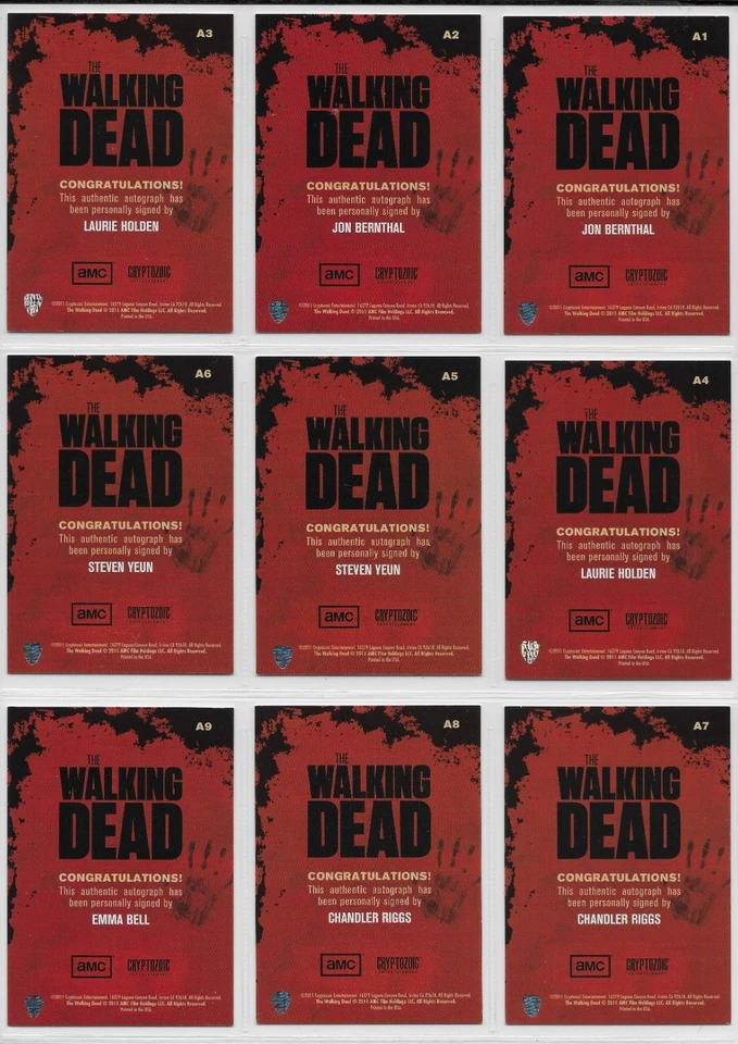 Walking Dead Season 1 Master Set Including Binder, Wardrobe, Autograph, Card Set - Image 2 of 4
