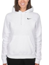 Nike Swoosh Sport Size Large Women  s Hoodie White Pocket NWT